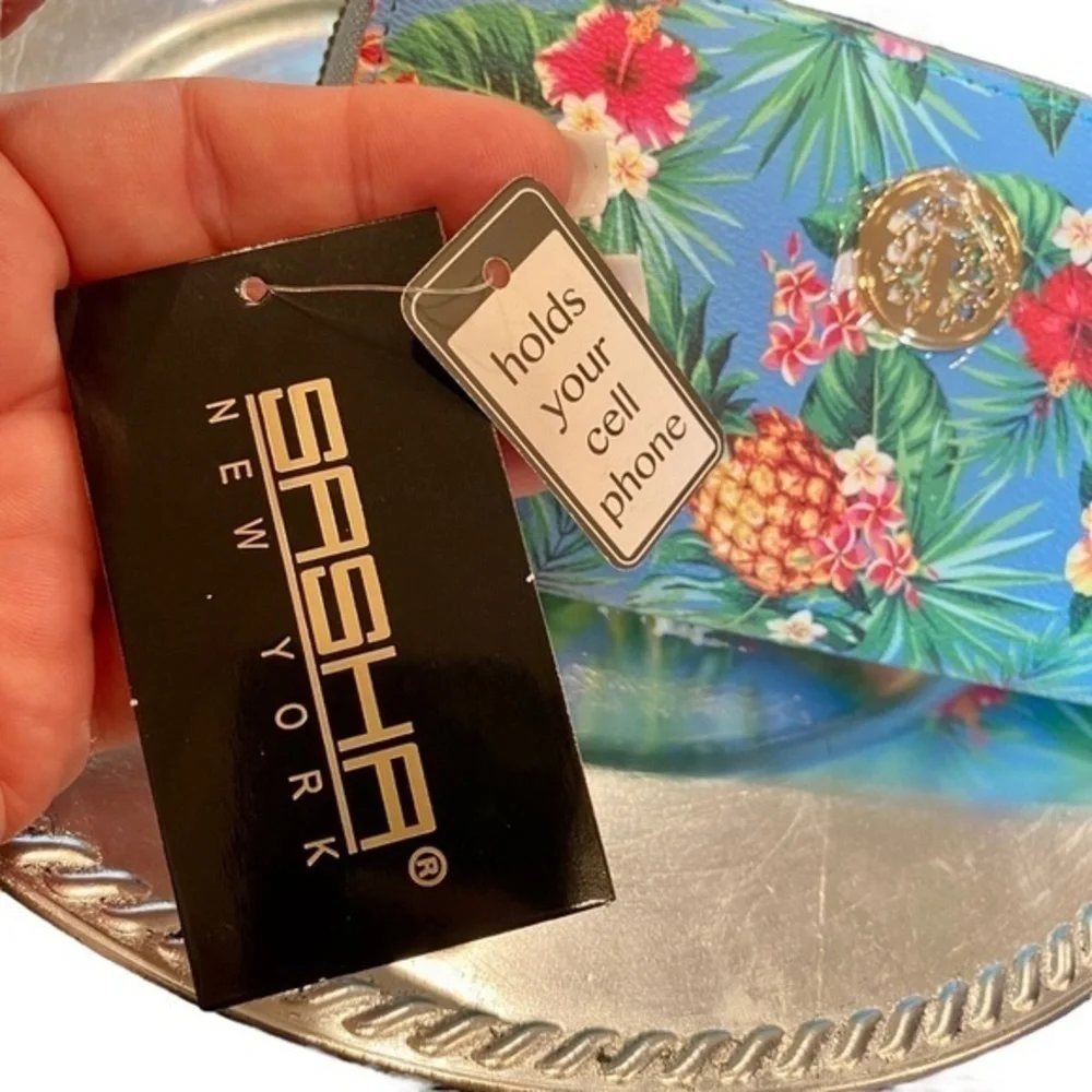 Sasha New York Tropical Pineapple Floral Wallet NWT